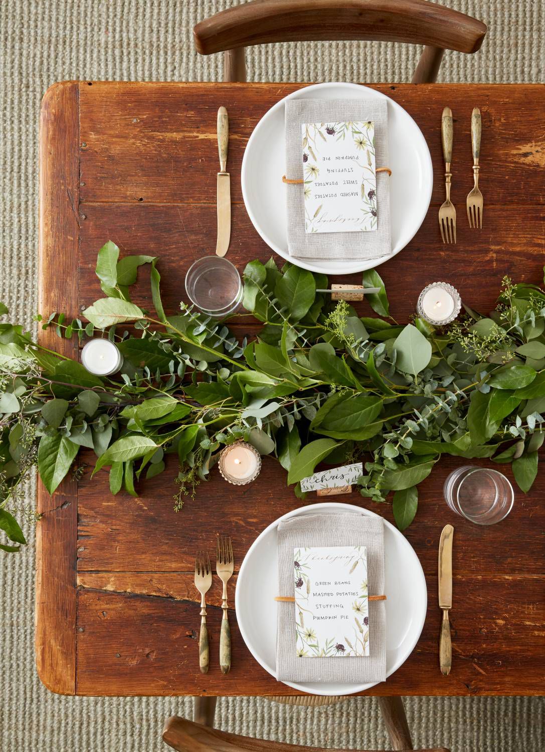 How To Make a Fresh Greenery Table Garland