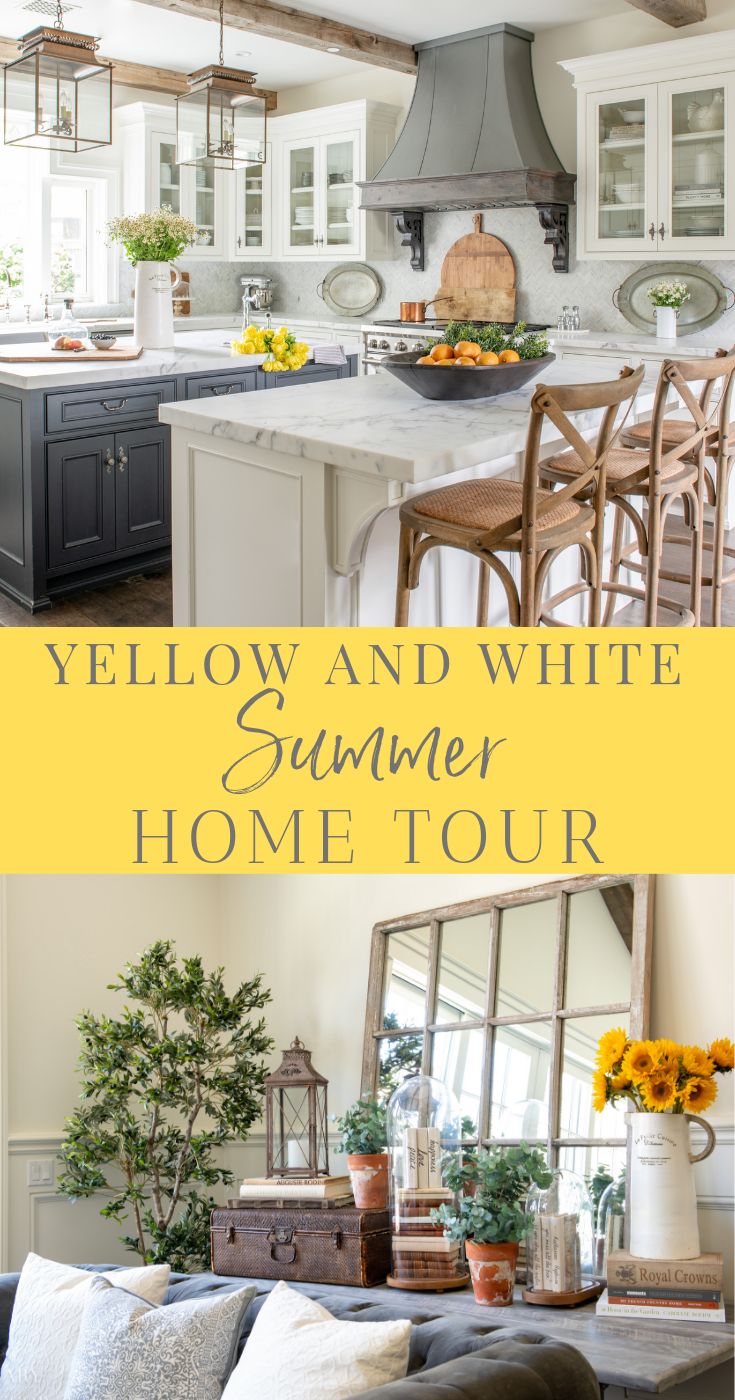 Summer Home Tour With Yellow and White Accents